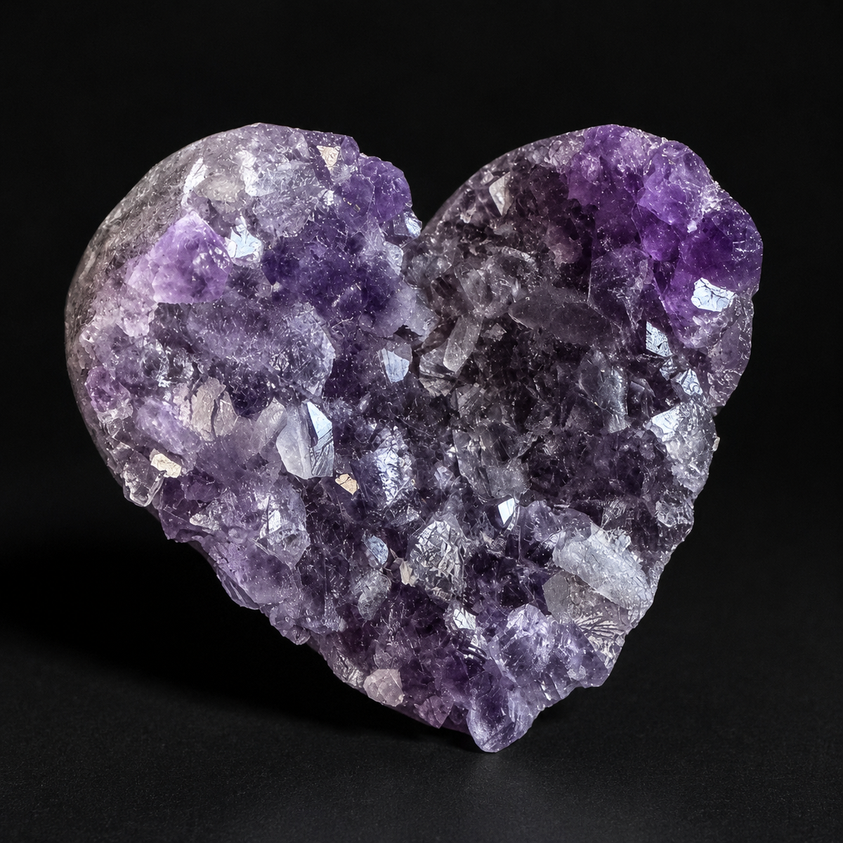 Amethyst Cluster Heart Grade Q2
