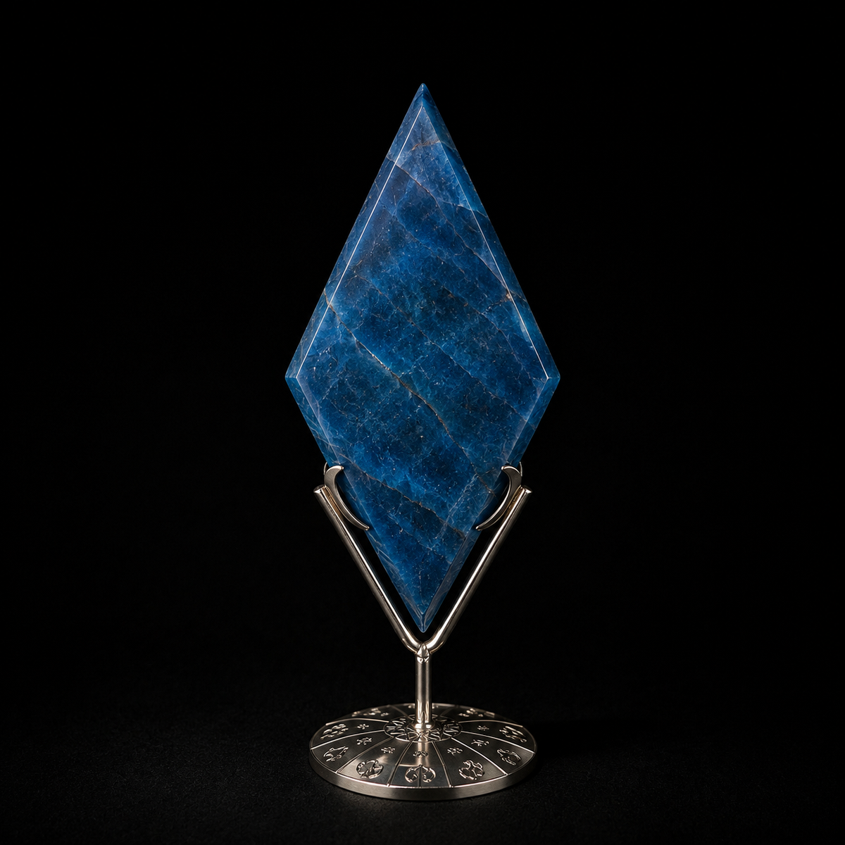 Apatite Diamond on Stand