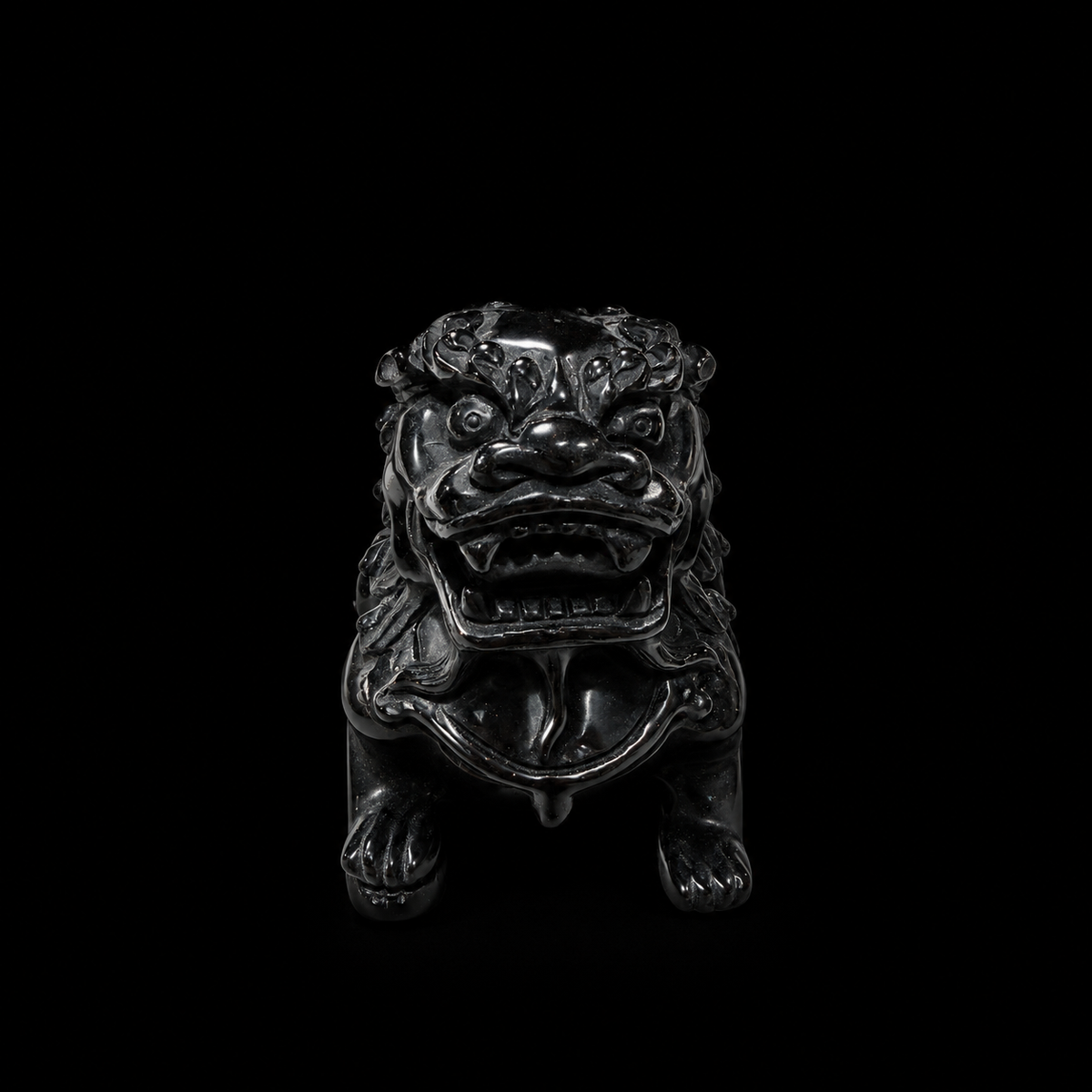 Black Obsidian Chinese Lion