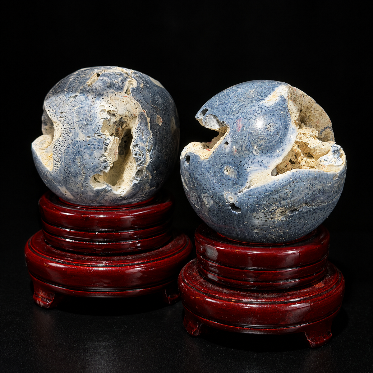 Blue Coral Druzy Sphere