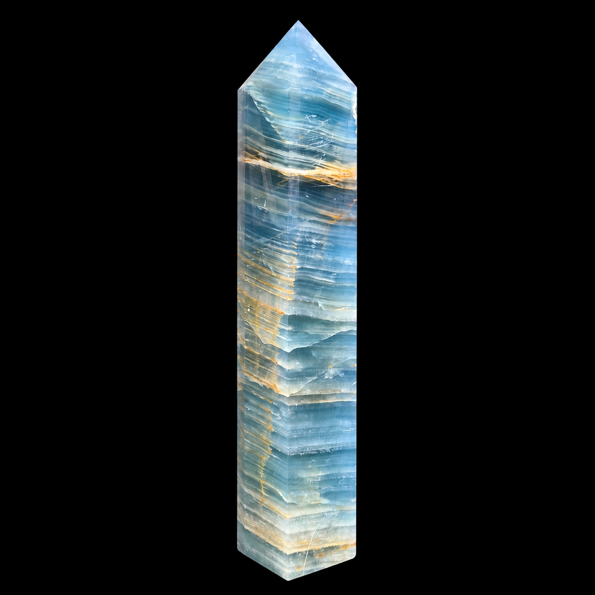 Blue Onyx Polished Point Large