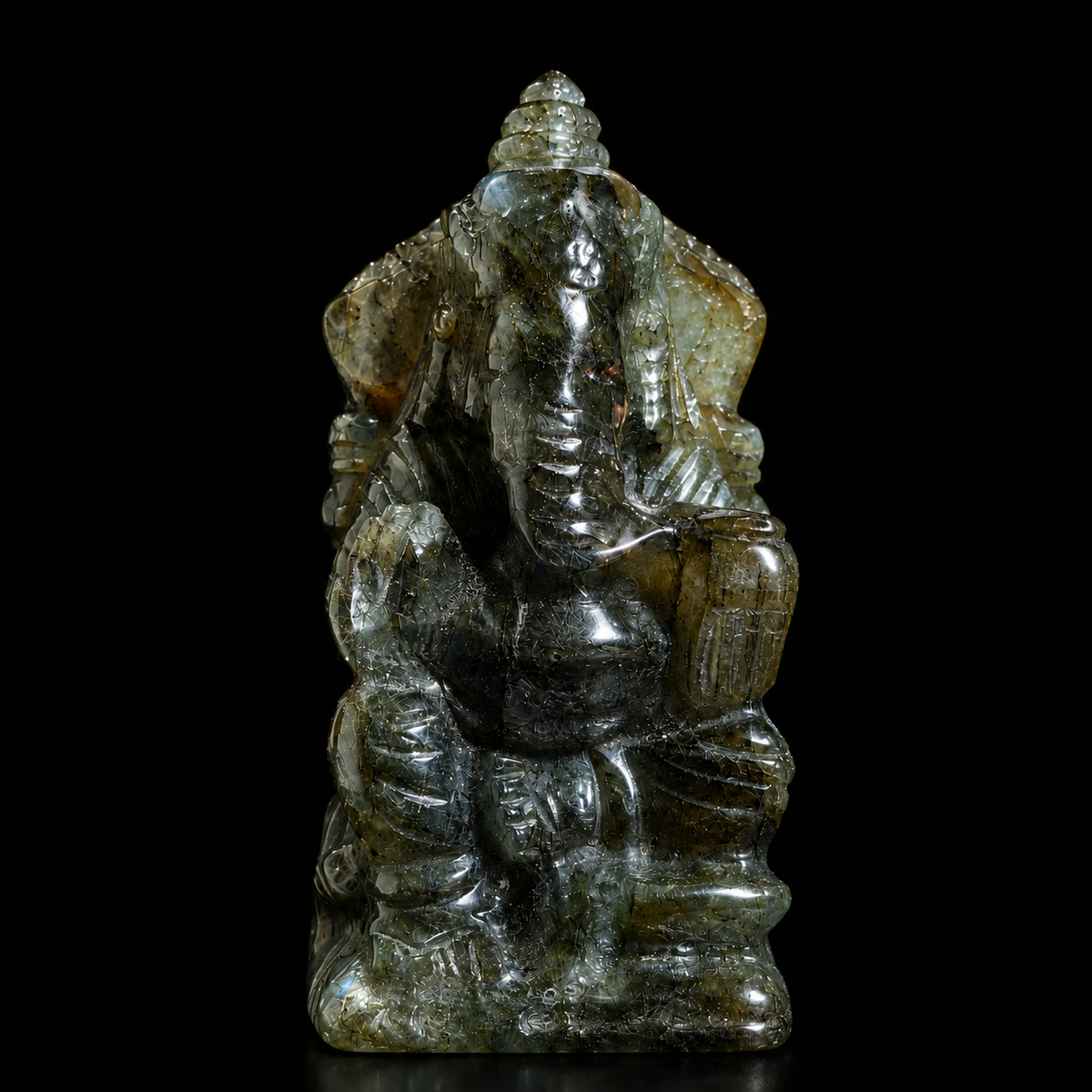 Labradorite Dark Ganesha Small