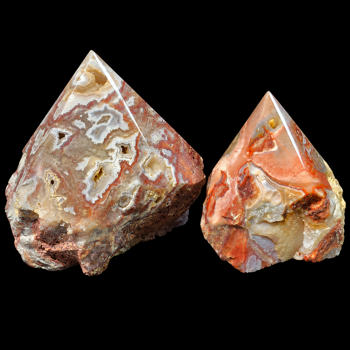 Mexican Agate Semi Polished Point