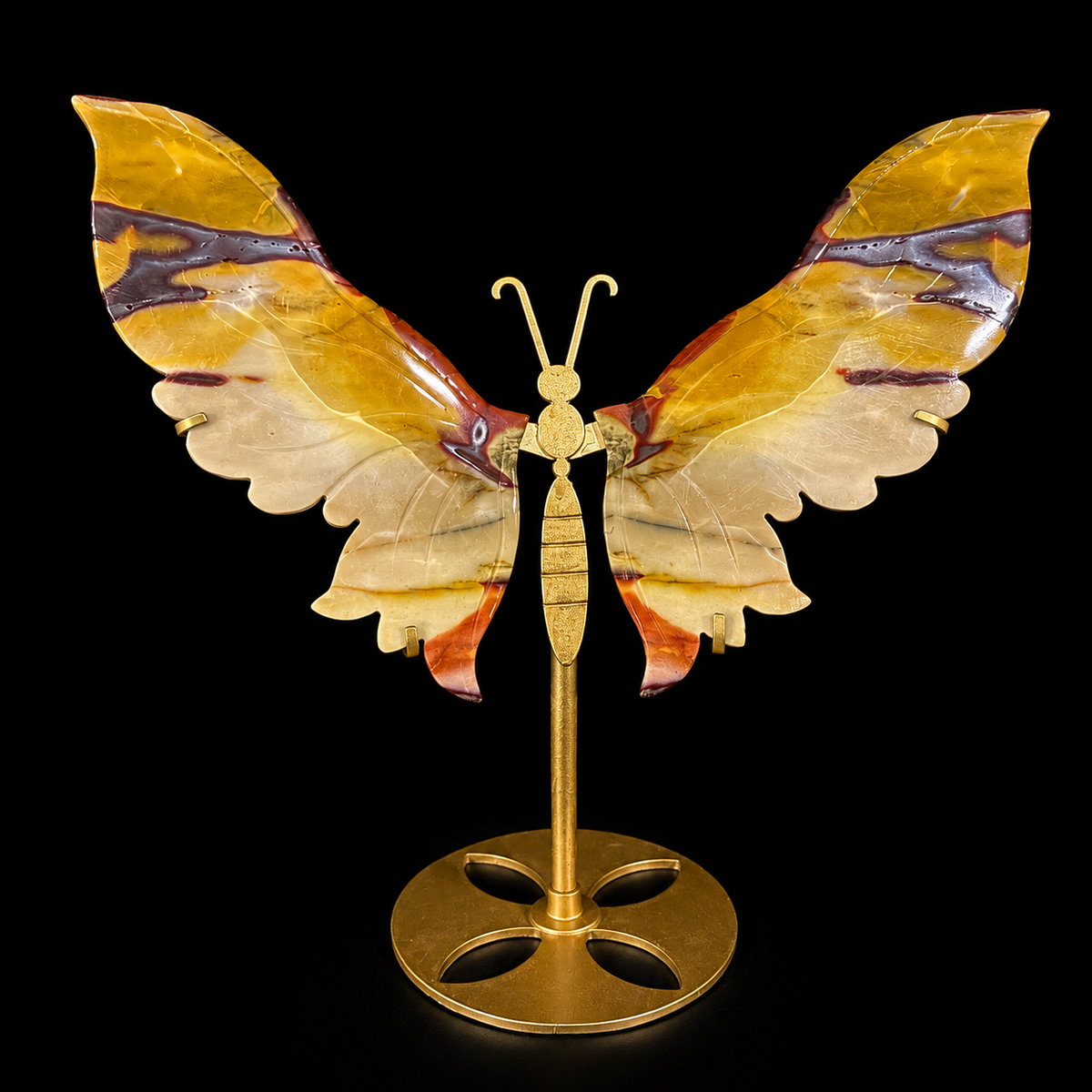 Mookaite Butterfly Wing Pair on Stand Large