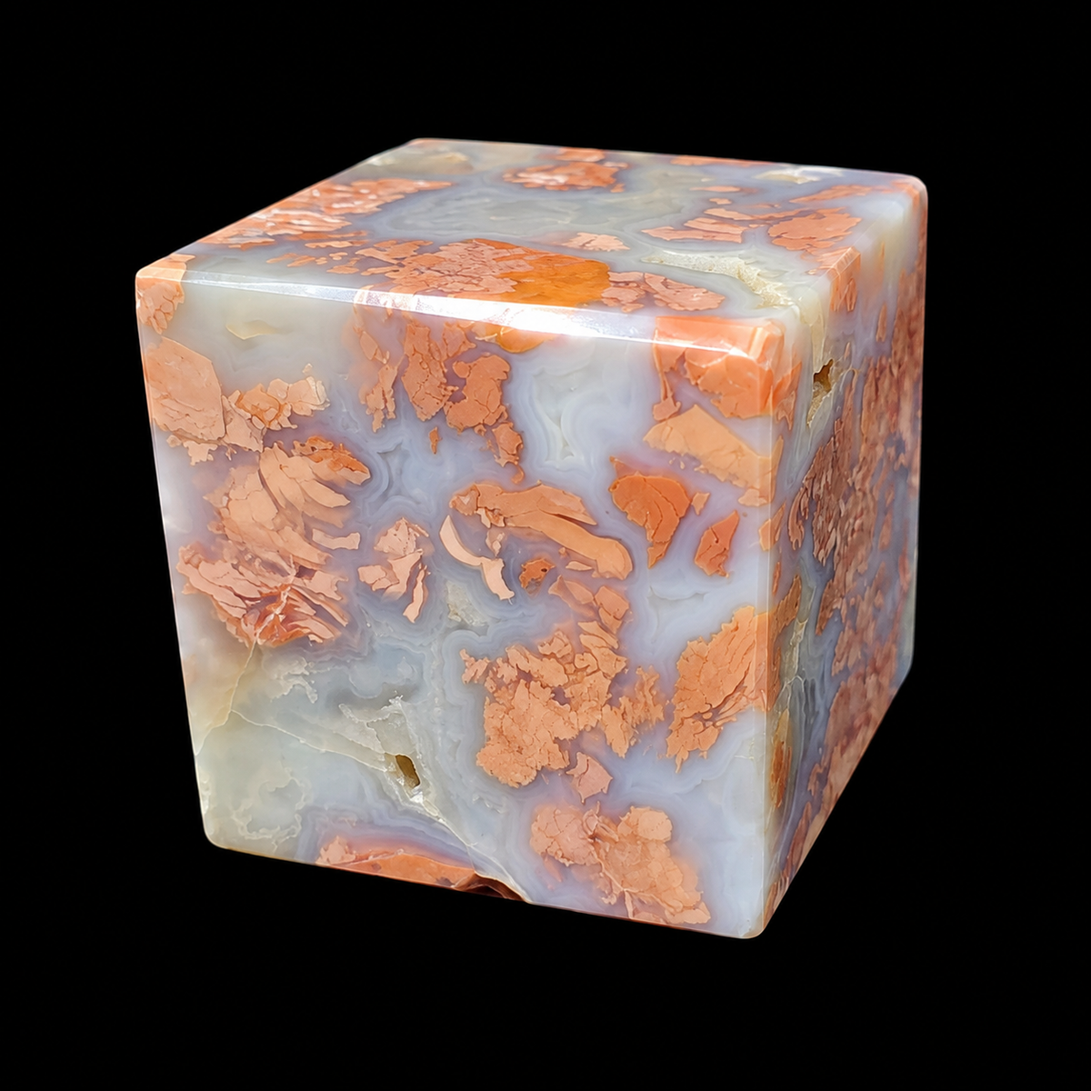 Petal Agate Cube