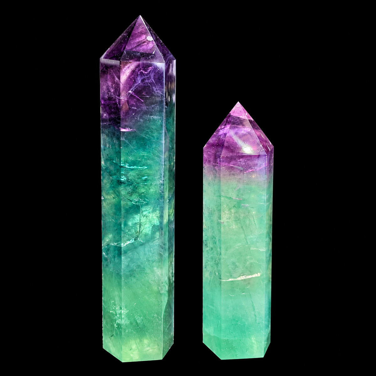 Rainbow Fluorite Polished Points Large