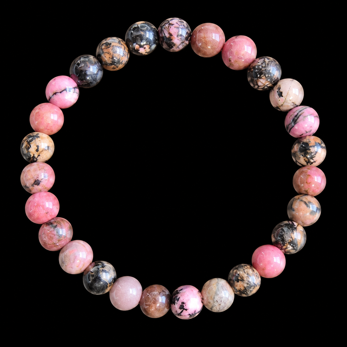 Rhodonite Bracelet Bead 8mm