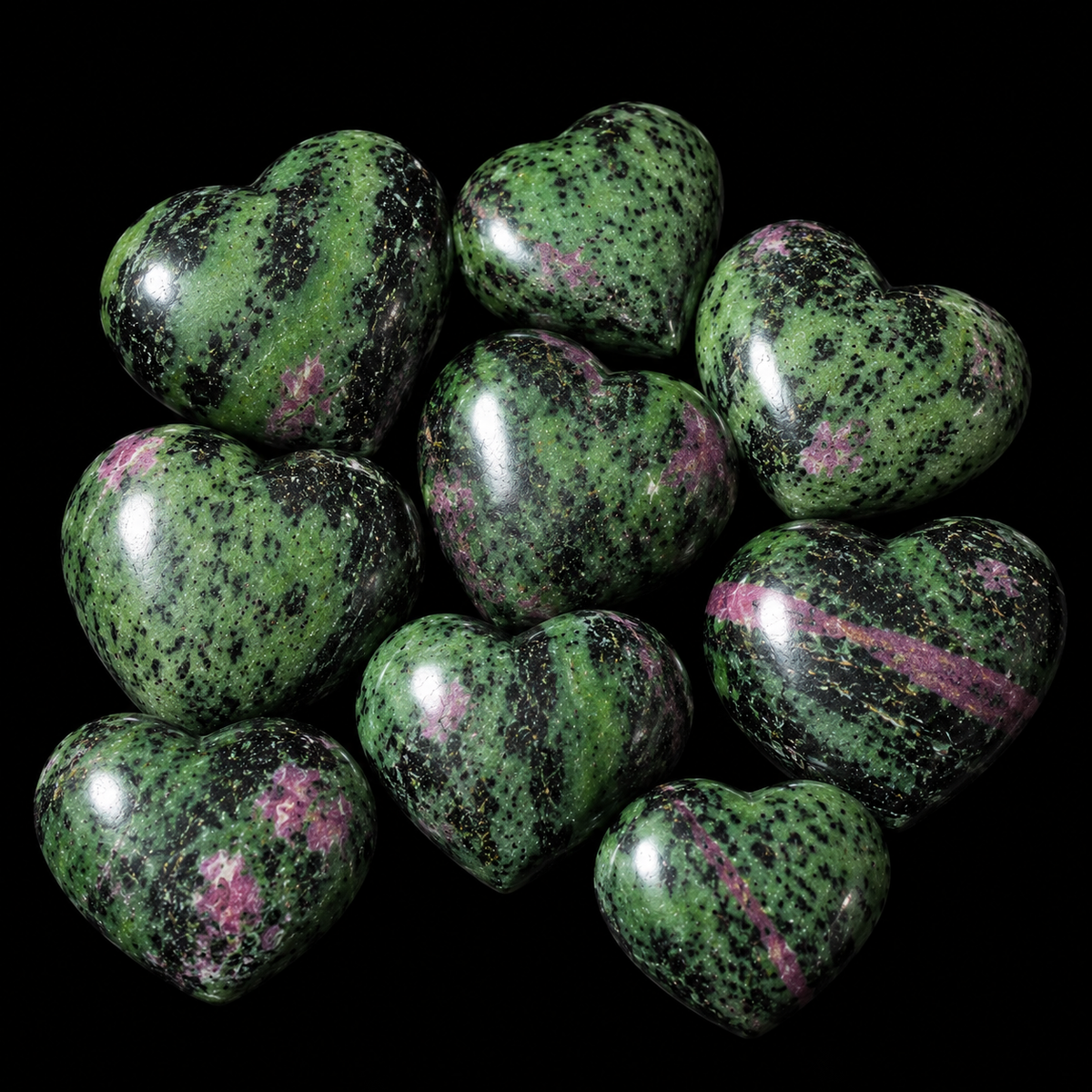 Ruby Zoisite Heart Large
