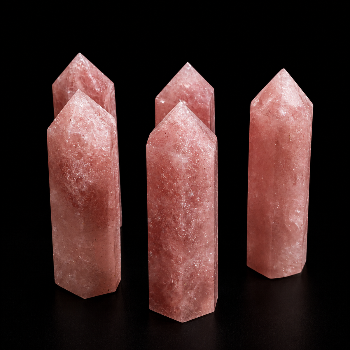 Strawberry Quartz Polished Pencil Point