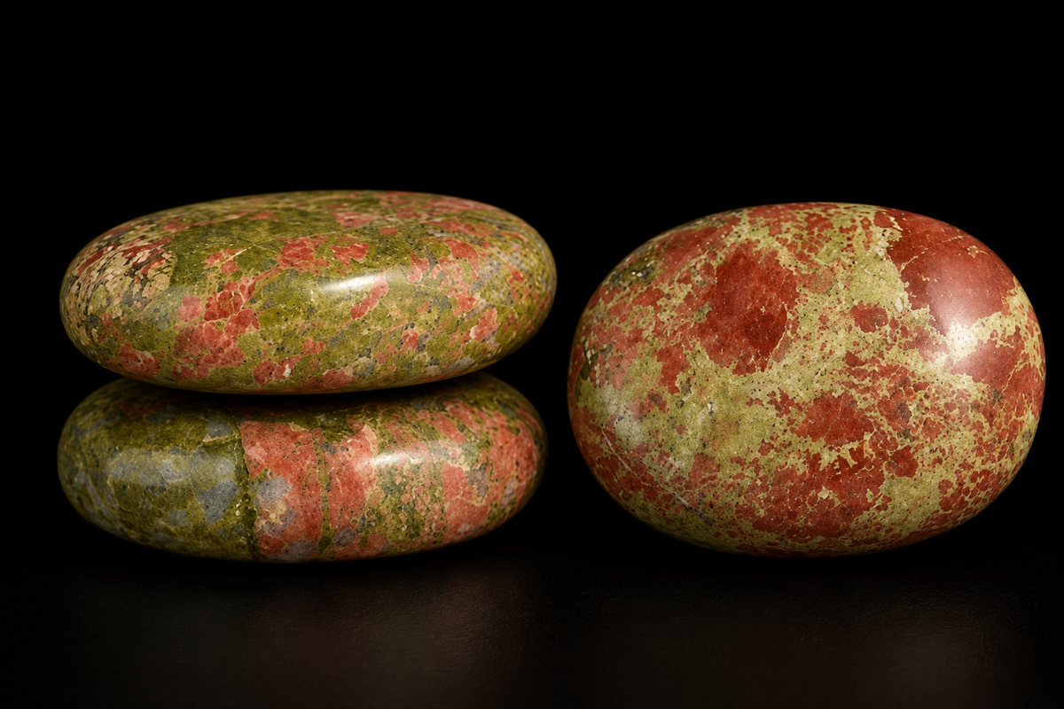 Unakite Palm Stone