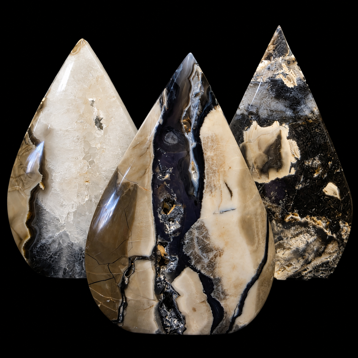 Volcano Agate Tear Drop