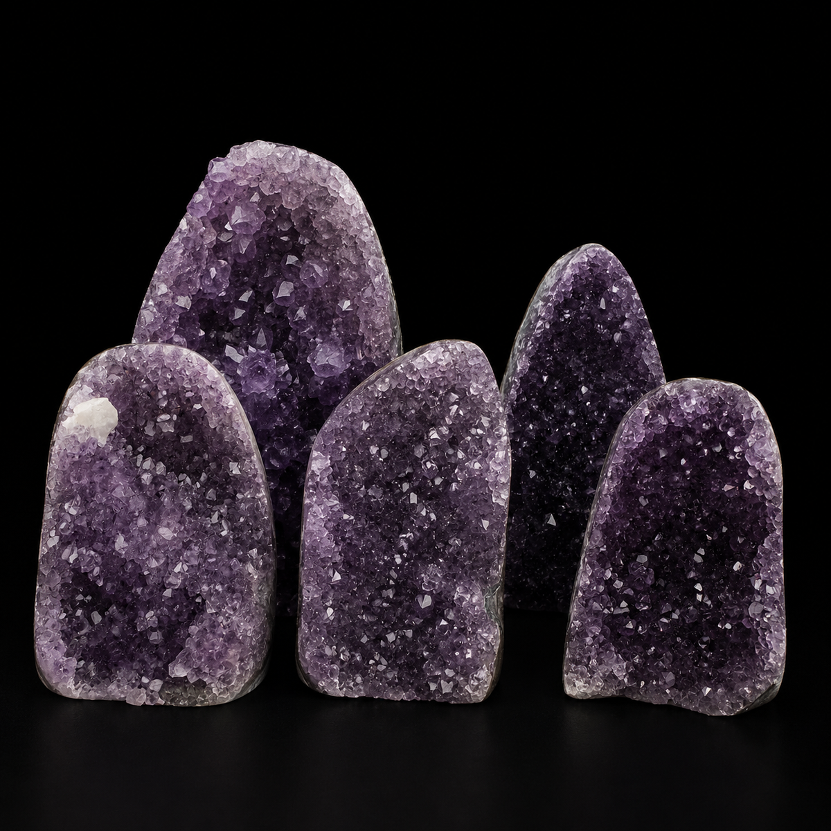 Amethyst Cut Base Polished Edge