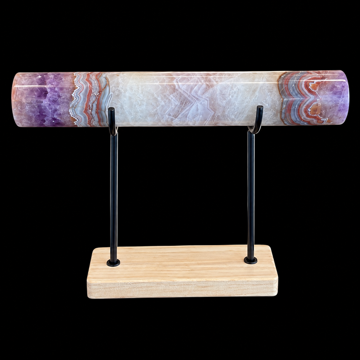 Amethyst Agate Display Wand