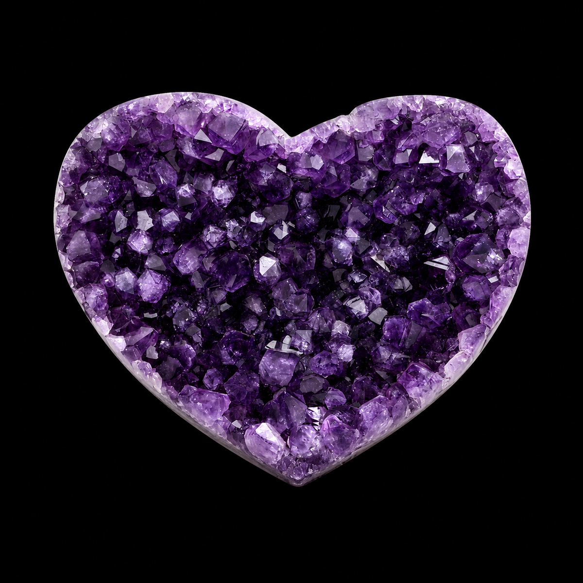 Amethyst Cluster Heart Grade Q2