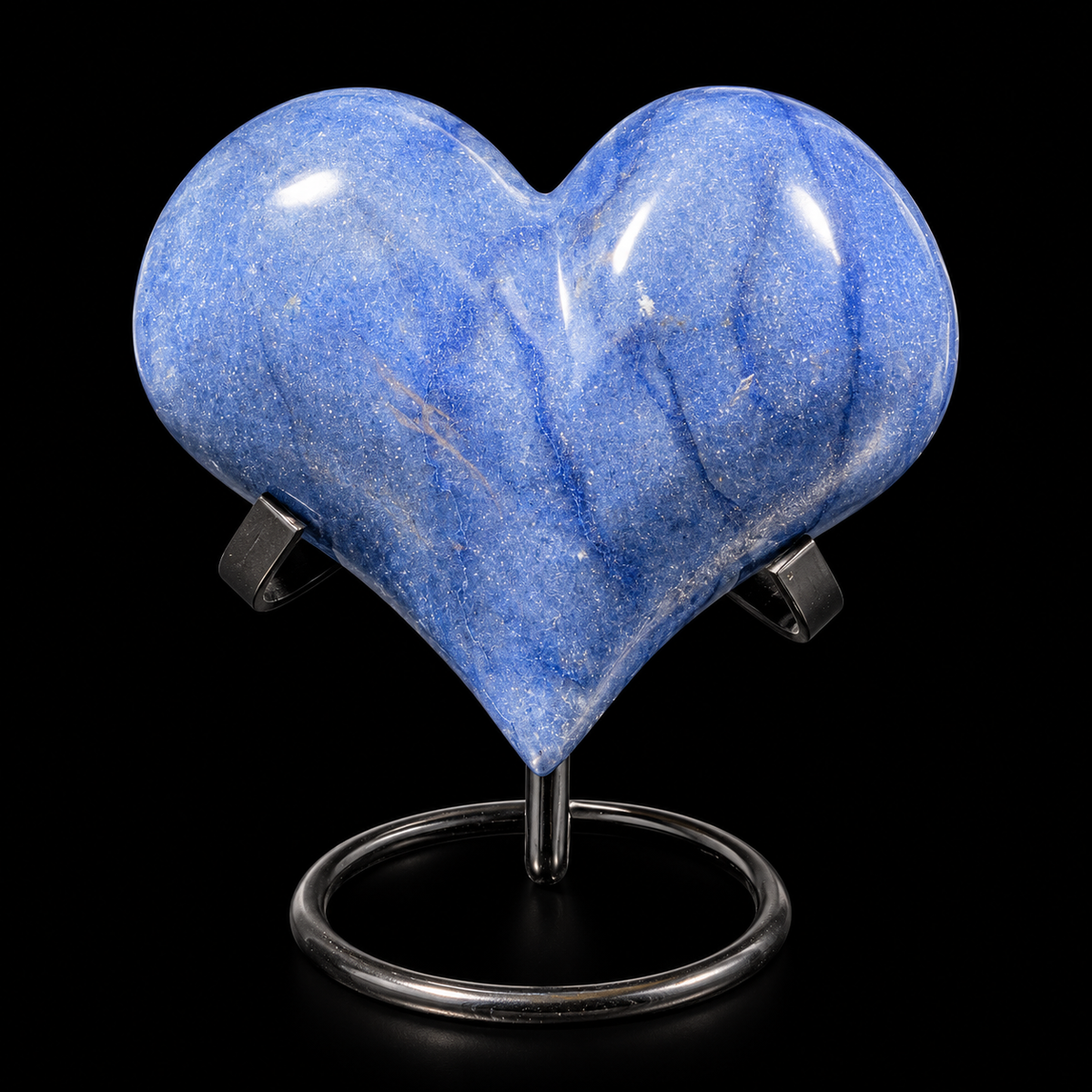 Blue Aventurine Heart Large On stand