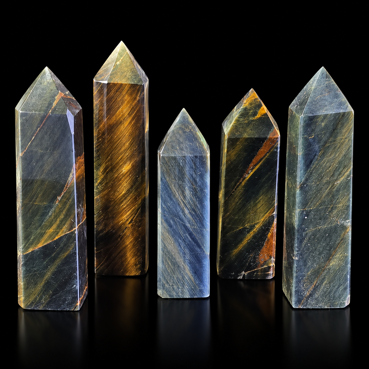 Blue Tiger Eye Obelisk