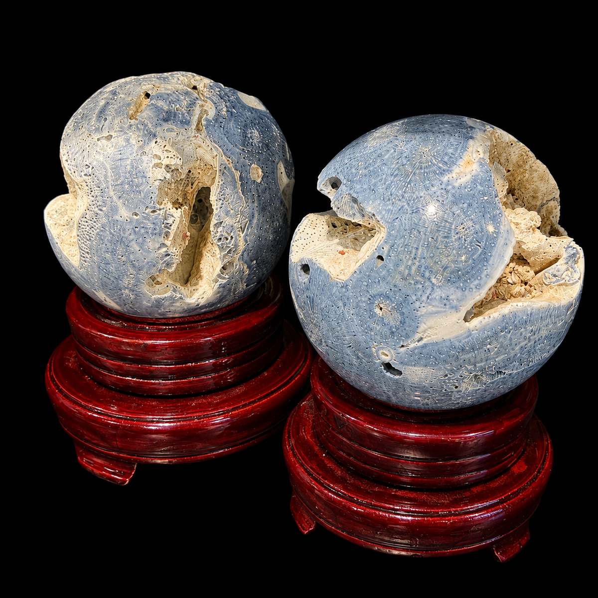 Blue Coral Druzy Sphere