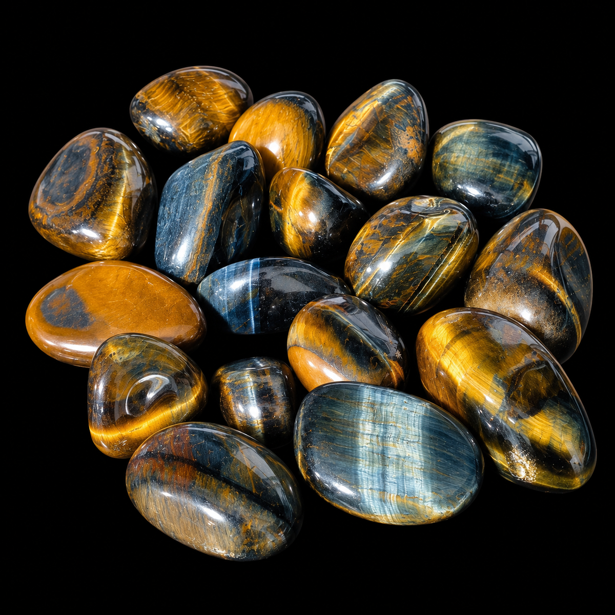 Blue Tiger Eye Tumble