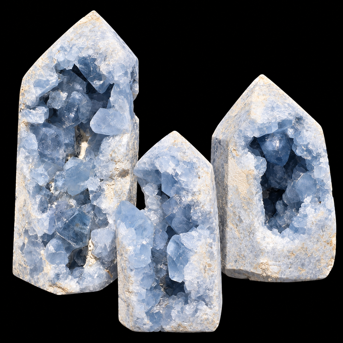 Celestite Point Cluster
