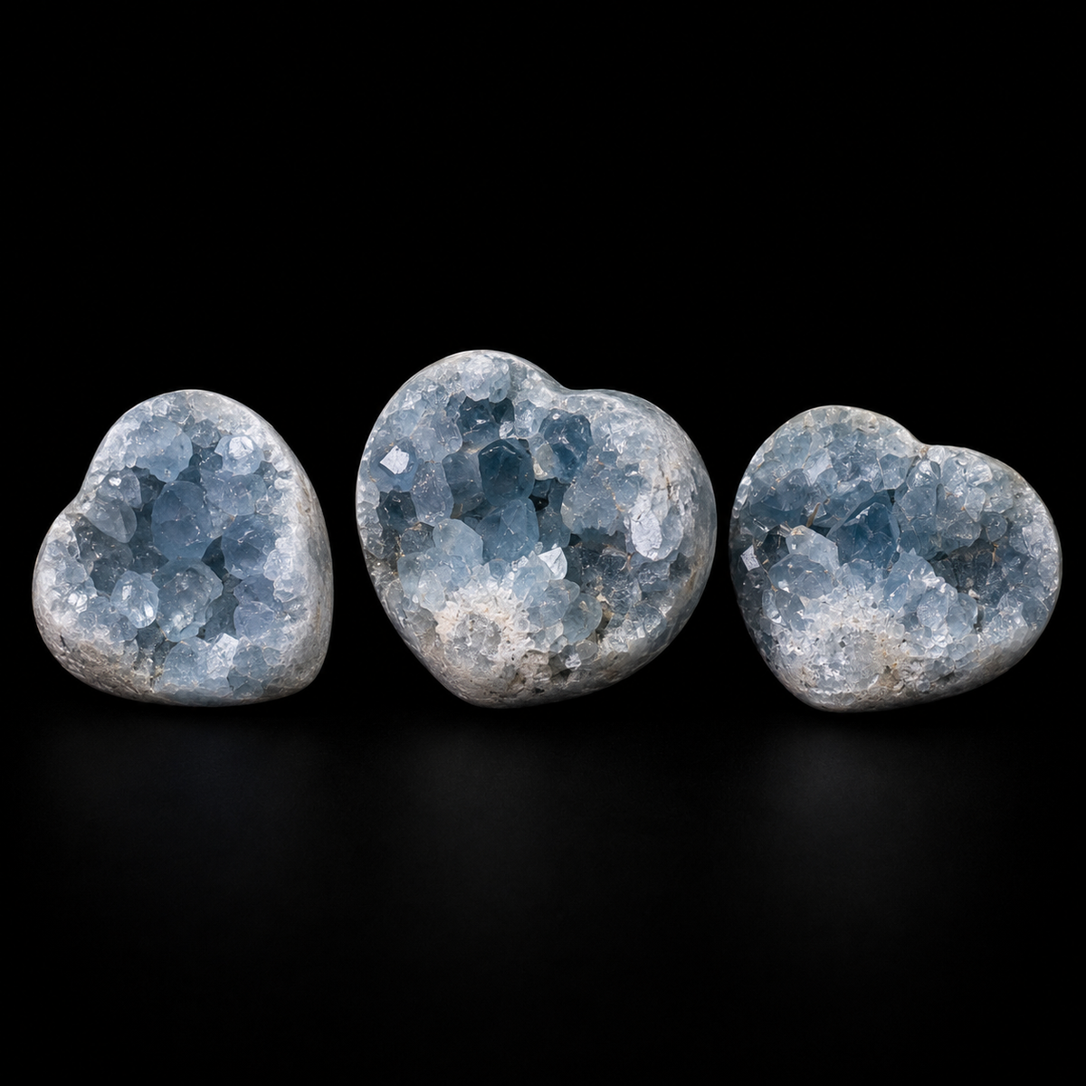 Celestite Heart Cluster