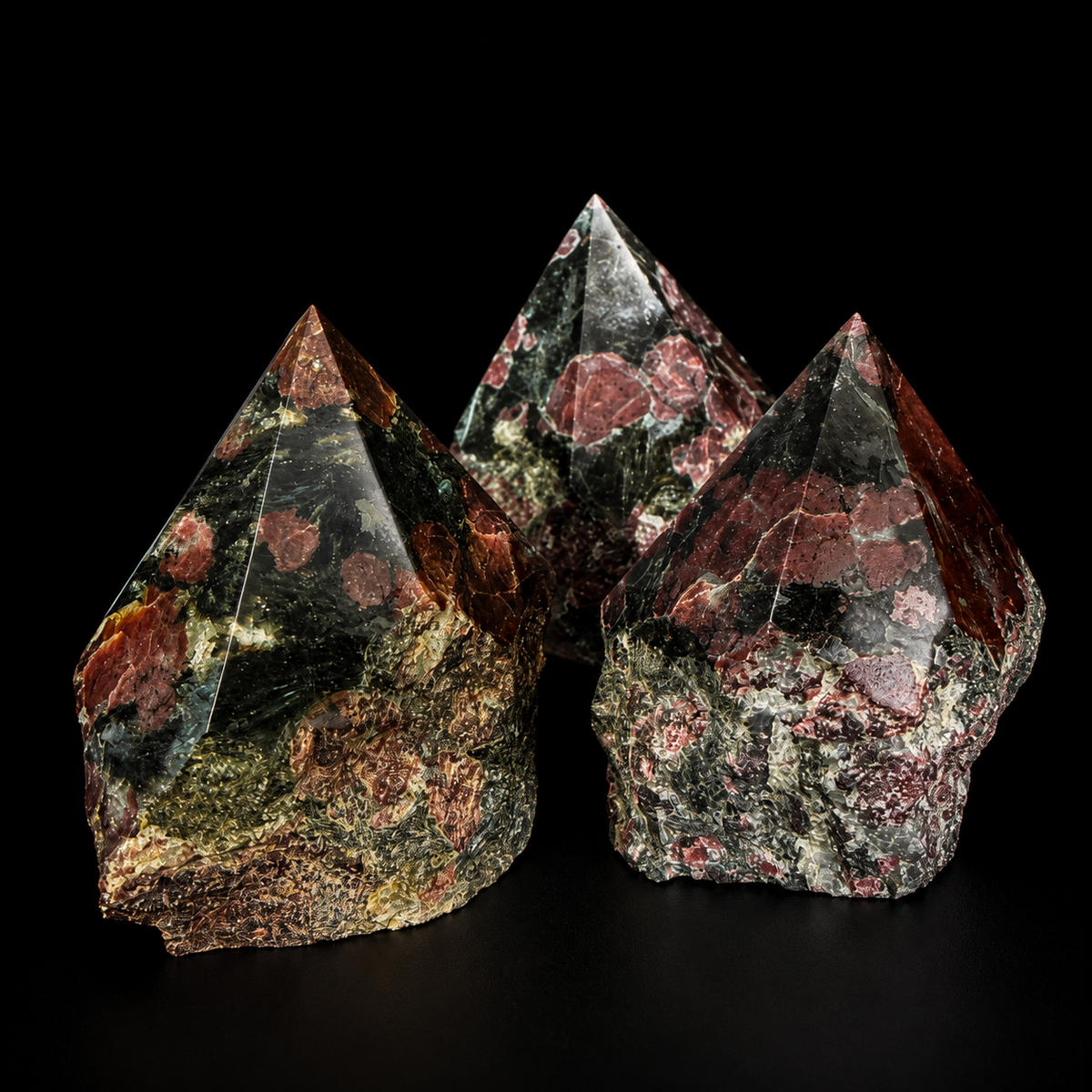 Garnet Semi Polished Point