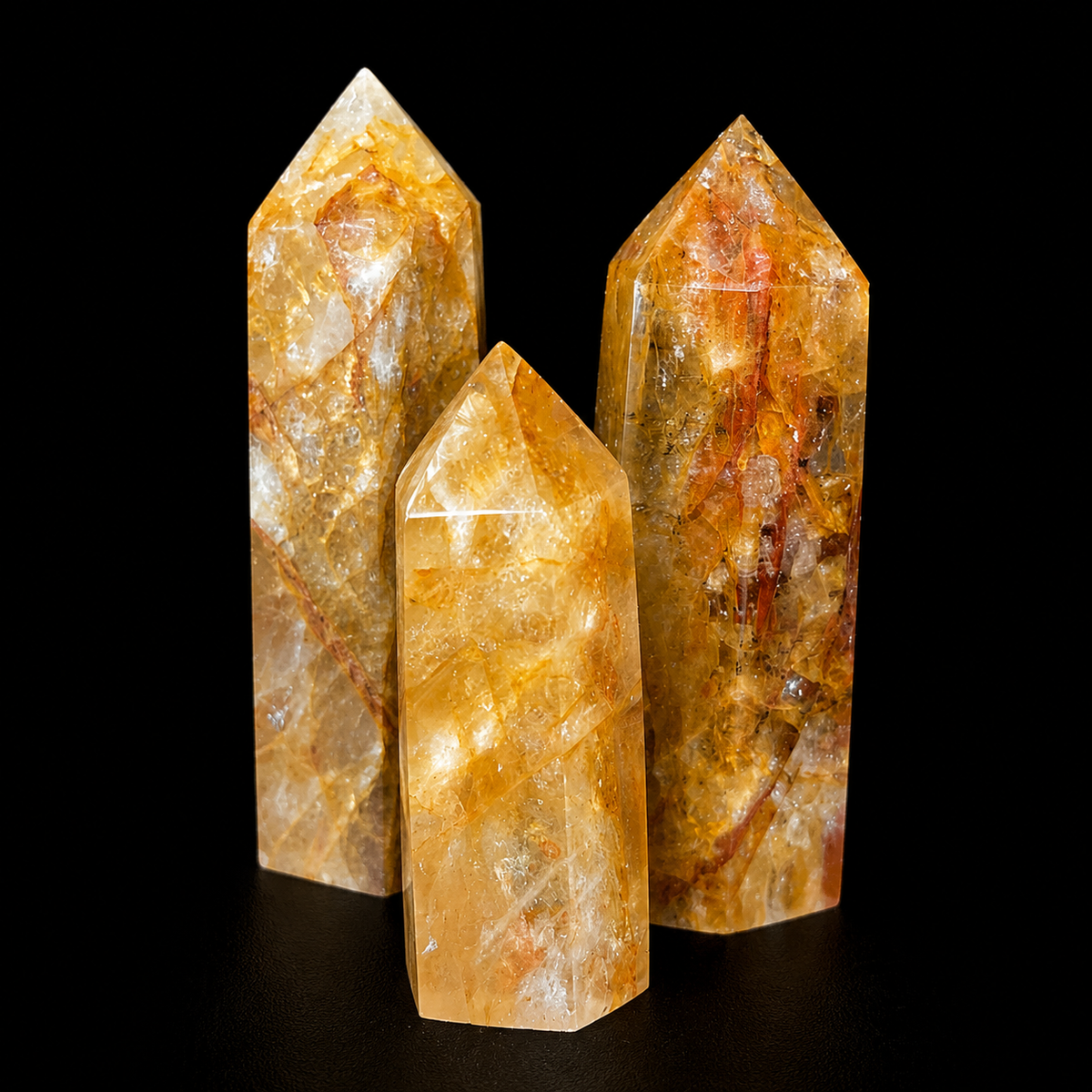 Golden Healer Quartz Polished Pencil Point