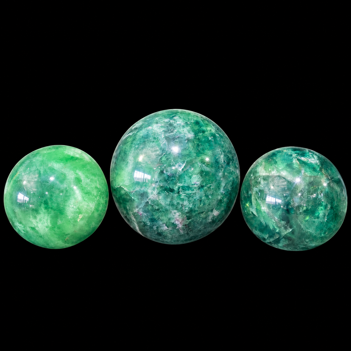 Green Fluorite Sphere