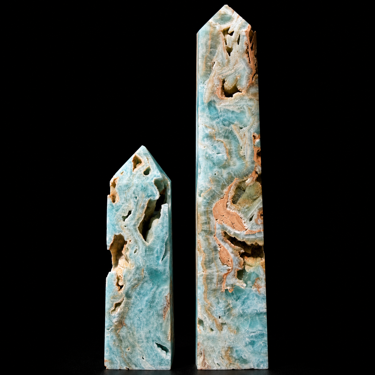 Hemimorphite Druzy Obelisk Large