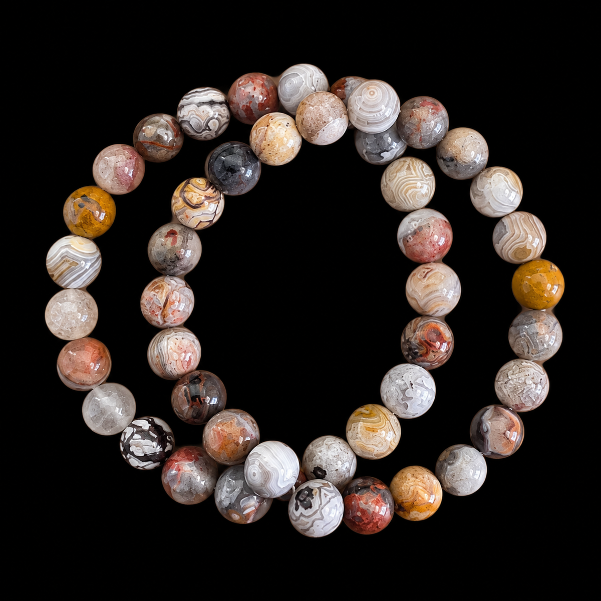 Mexican Agate Bracelet Bead 8mm