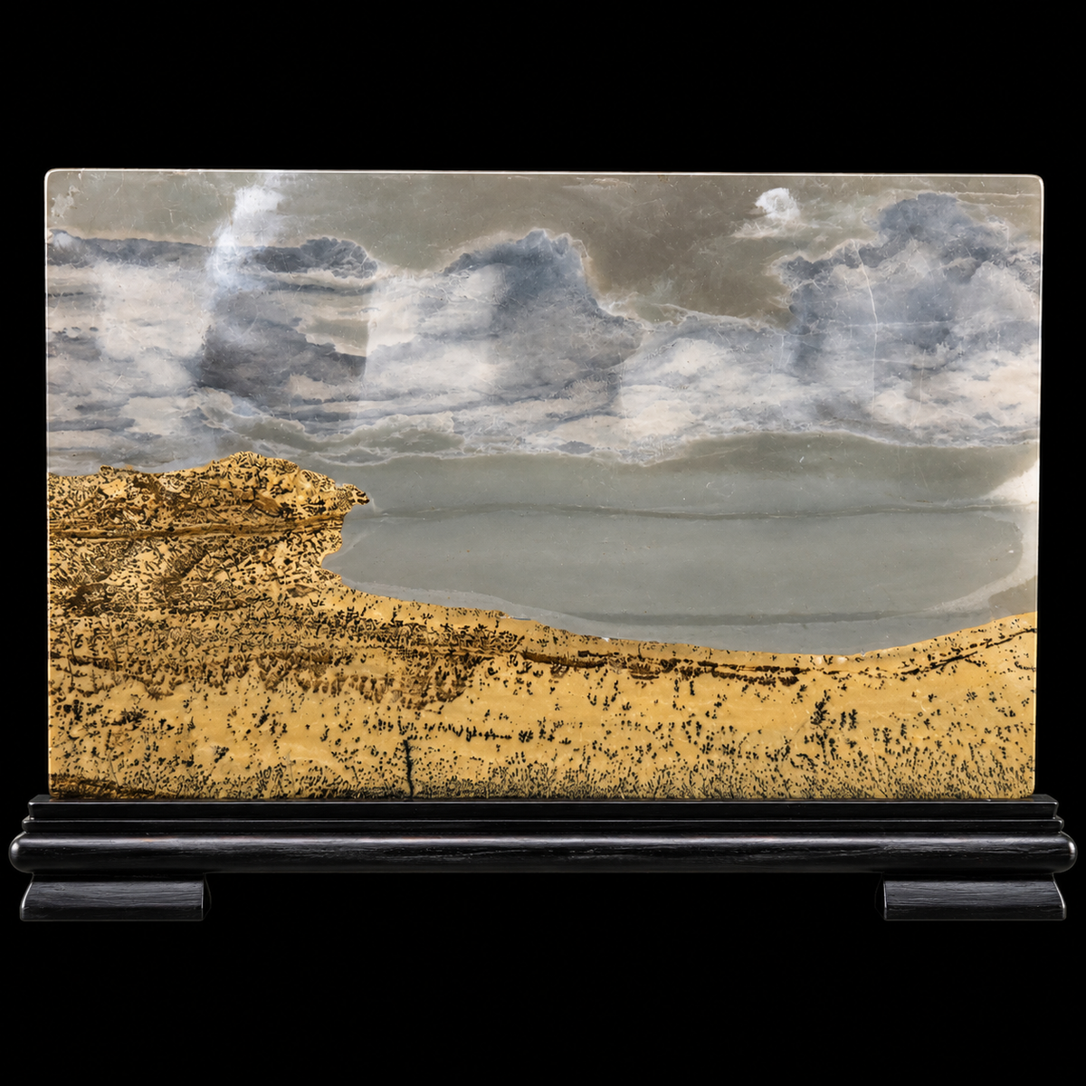 Picture Jasper Rectangle on Wood Base