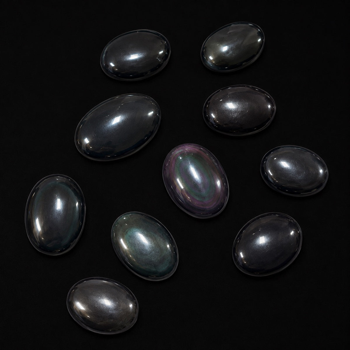 Rainbow Obsidian Palm Stone