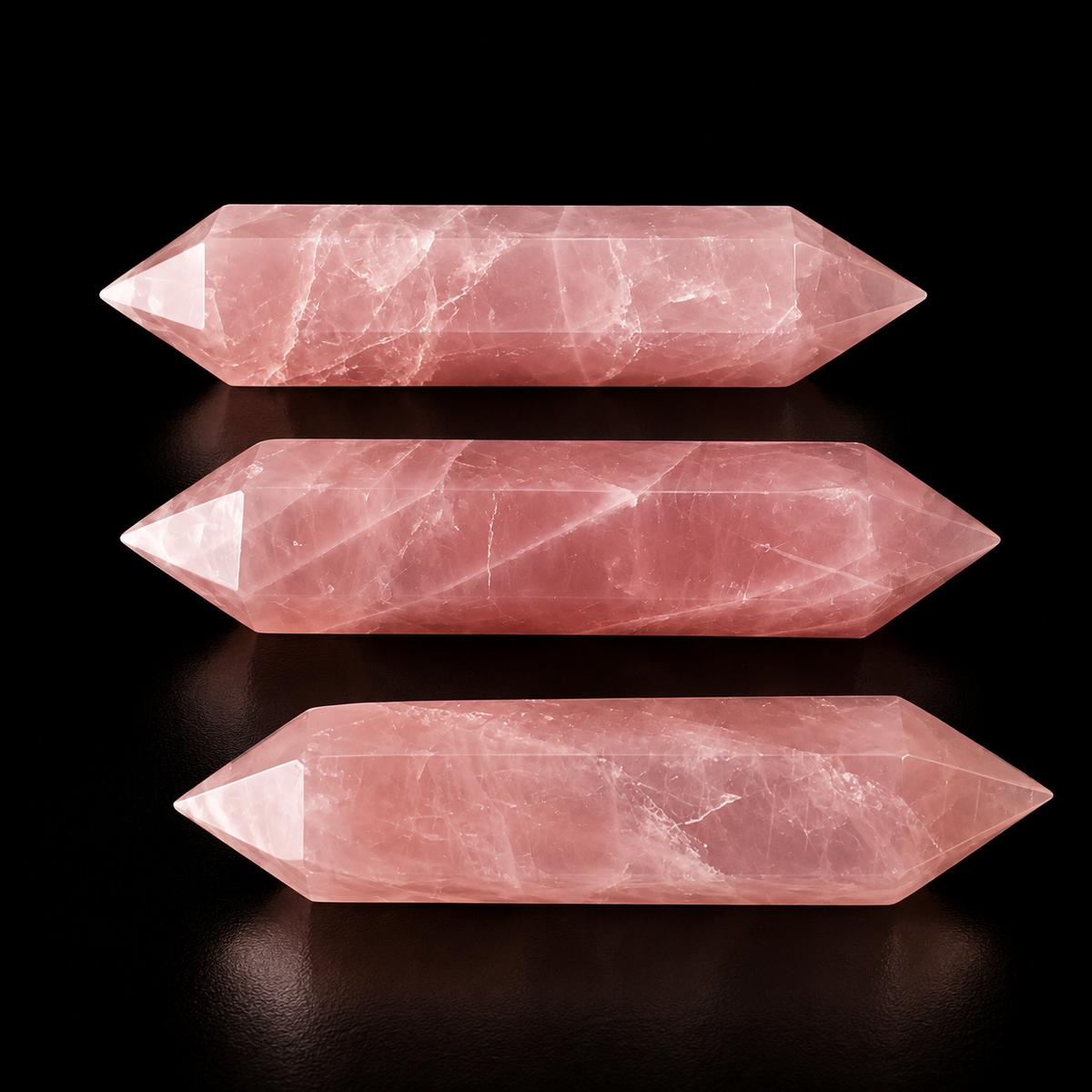 Rose Quartz Double Terminated Wand