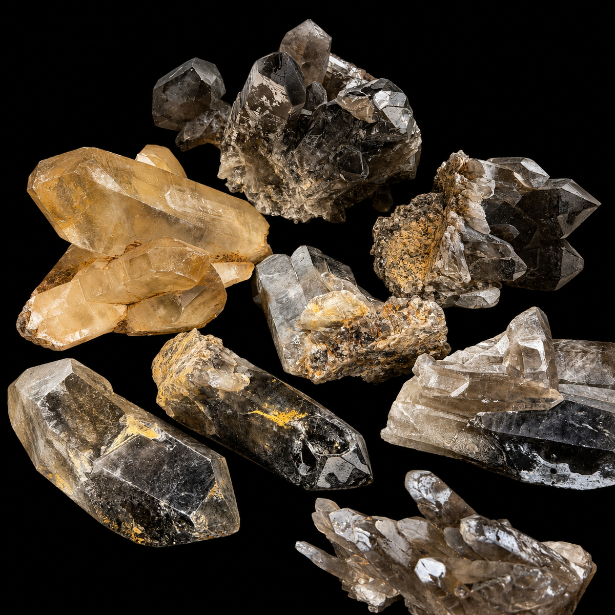 Smoky Quartz Natural Cluster