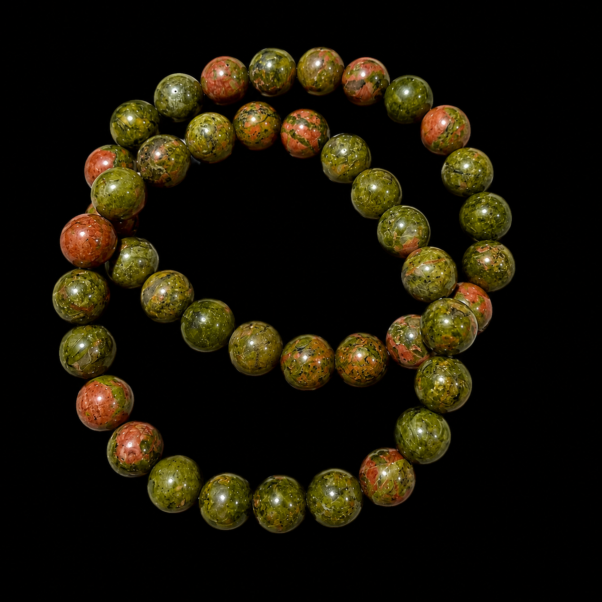Unakite Bracelet Bead 8mm