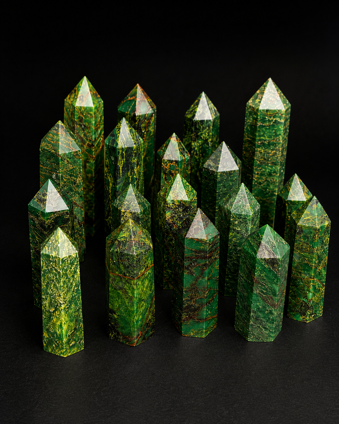 Verdite African Jade Polished Pencil Point