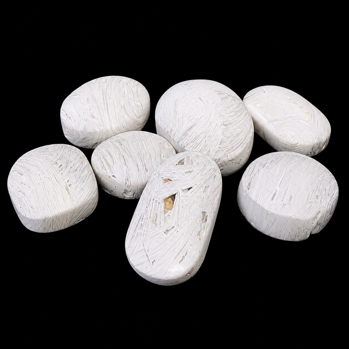 Mexican Agate White Palm Stone