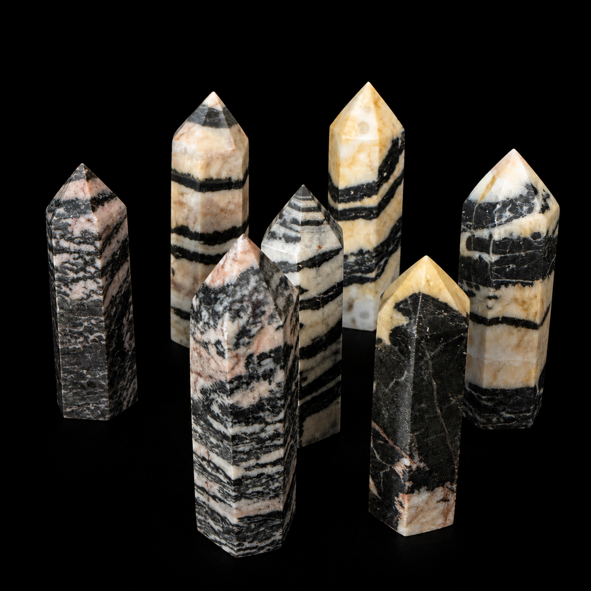 Zebra Jasper Polished Pencil Point