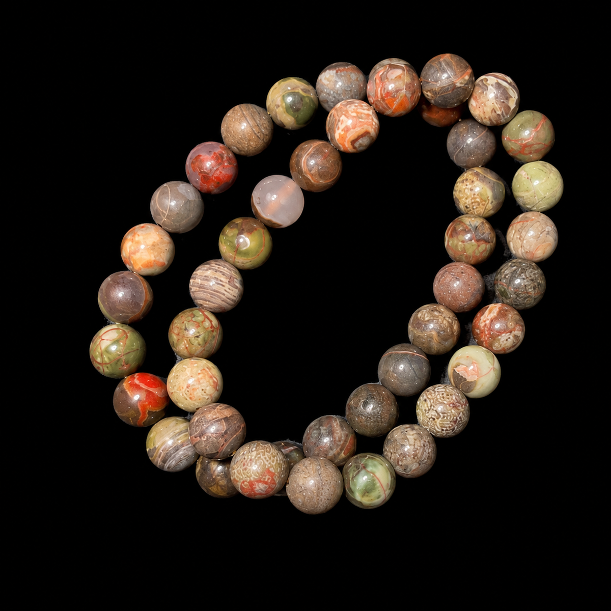 Money Agate Bracelet Bead 8mm